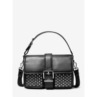 Michael Kors男士斜挎包纽约风金属装饰皮质单肩包送礼防尘包装