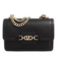 Michael Kors女士单肩包时尚黑色单肩斜挎包优雅皮革与金属链条设计送女友