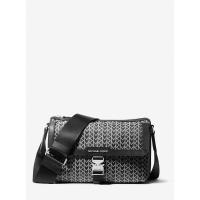 Michael Kors男士斜挎包复古logo提花面料轻便日常通勤单肩背包