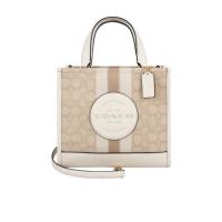 COACH可调节肩带女士单肩包织物牛皮斜挎包22cm*11cm*20cm