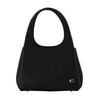 COACH女士可调节肩带真皮斜挎包两穿设计抛光鹅卵石纹手提斜挎两用