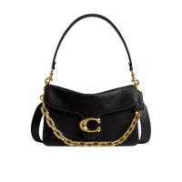 COACH翻盖斜挎包青年中年女士春夏季新款颗粒皮革多功能链条包