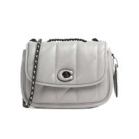 COACH徽标翻盖单肩包女链条肩带旋转锁开合