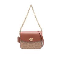 COACH翻盖单肩包女士头层牛皮小牛皮可拆卸手柄肩带2023秋季新款