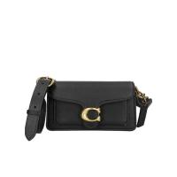 COACH时尚女款翻盖单肩包 可调节背带小牛皮设计 轻便实用