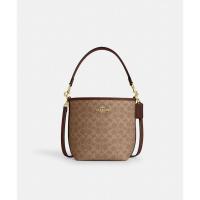 COACH 2025新款女包肩背单肩包标志老花涂层帆布斜挎包日常出行通勤
