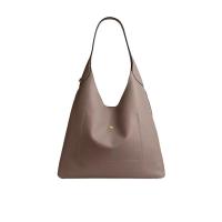 COACH女子徽标单肩包 经典简约百搭按扣粒面皮革耐用日常休闲手提包女