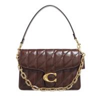 COACH2025新款轻奢女式拼接亮面链条托特单肩包简约通勤百搭