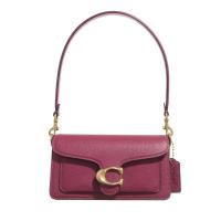 COACH精致粒面皮革单肩包B粉棕金标多功能托特包