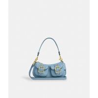 蔻驰(COACH)女士单肩包多口袋外搭扣可调节肩带大容量通勤包