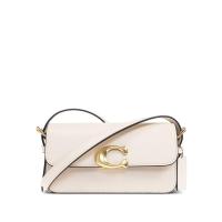 COACH女款牛皮折叠磁扣可调节肩带斜挎包手提单肩两用小方包