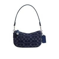 COACH女包牛仔布奢侈品Swinger 20 号多插槽设计箱包通勤休闲