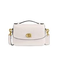 COACH女士牛皮革斜挎包旋锁设计小巧便携时尚外出