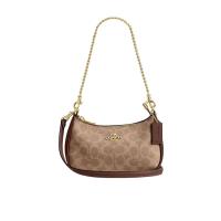 COACH女款迷你斜挎包涂层帆布拉链开合时尚单肩包