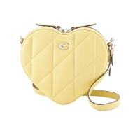 COACH国际一线品牌女士心形单肩包拉链开合可调节肩带简约百搭时尚包包