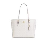 COACH女士手提包内有口袋皮具Mollie顶部拉链旅行包日常出行通勤