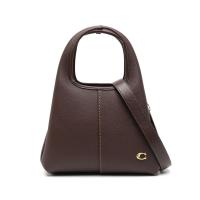 COACH女式咖啡棕皮质通勤单肩包可拆卸斜挎带防尘袋包装