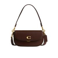 COACH蔻驰斜挎包女内部拉链口袋外部开放式口袋便携实用棕色