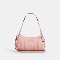 COACH蔻驰单肩包女轻便实用时尚百搭粉色绗缝链条肩带