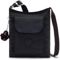 Kipling凯浦林斜挎包女轻便实用时尚百搭黑色前翻盖口袋挂饰