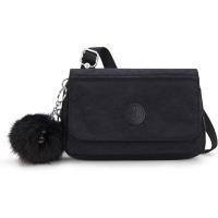 Kipling凯浦林单肩包女多卡位便捷携带主袋拉链磁扣翻盖黑色