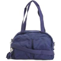 Kipling凯浦林单肩包女轻便实用大容量便携深蓝色双拉链前袋