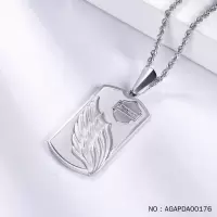 黄金码头 PT950铂金翅膀精品个性自由时尚方牌吊坠男生日节日送爸爸父亲