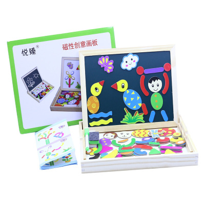 悦臻 儿童磁性画板玩具益智男孩女孩玩具拼拼乐玩具拼图积木1-3-6岁小孩礼物 创意画板