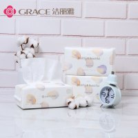 洁丽雅棉柔巾洁面美容毛巾一次性洗脸巾干湿两用家用加厚擦脸巾20*20cm