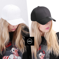 亮片棒球帽女夏韩版百搭潮人休闲运动大头围帽子男黑白纯色鸭舌帽