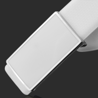 光板时尚男士皮带真皮青年白色平滑扣休闲韩版潮流学生青少年腰带