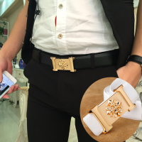 型师皮带男士 休闲青年真皮腰带 韩版百搭简约酒吧夜店潮人裤带