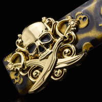 型师皮带男士骷髅头个性夜店流行理师真皮潮流款型男时尚腰带