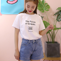 白t短袖女2018新款潮小个子矮个子150cm上衣夏装圆领棉xs百搭体恤