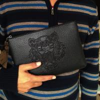 吴迪MC网红同款社会人精神小伙子手拿包软皮黑快手女手提钱包