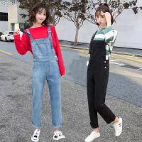 春秋2018新款chic牛仔背带裤女学生韩版阔腿长裤bf宽松原宿连体裤