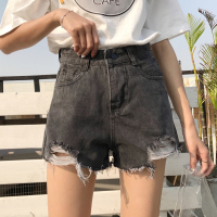 裤子2018女装新款夏装韩版宽松百搭做旧破洞牛仔裤阔腿裤学生短裤