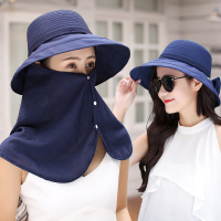 帽子遮脸大沿遮阳帽百搭夏天户外出游折叠太阳帽女夏