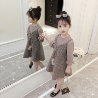 女童春装套装2018新款韩版女孩洋气时髦背带裙儿童连衣裙两件套潮