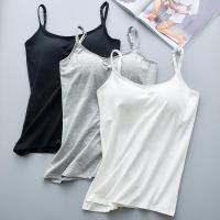 白色吊带背心裹胸带胸垫长款打底内搭抹胸少女百搭内衣上衣