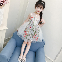 女童连衣裙2018夏装新款洋气蓬蓬裙小童网纱裙中大童蕾丝公主裙子