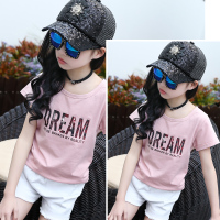 女童短袖T恤2018夏装新款儿童中大童洋气打底衫韩版时尚潮衣