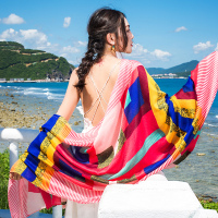 丝巾女海滩纱巾沙滩巾超大海边夏季防晒百搭棉麻围巾披肩两用韩版