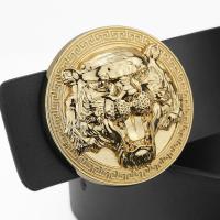 虎头皮带男青年韩版潮圆头个性休闲腰带真皮平滑扣休闲时尚裤腰带