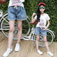 6女童牛仔短裤子2018夏装9中大童小学生10女孩12倒铁塔13儿童15岁