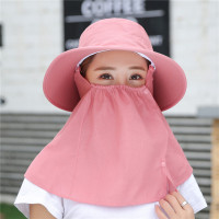 帽子女太阳帽大沿防晒帽采茶帽遮脸骑车百搭韩版潮夏天遮阳帽防晒