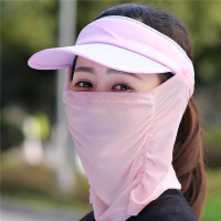遮阳帽子女夏天登山徒步防晒帽男户外骑车遮脸帽钓鱼可折叠太阳帽