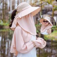 大沿遮阳帽女夏天帽子遮脸 户外骑车百搭太阳帽凉帽