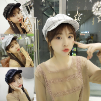 春季帽子女韩版潮百搭休闲2018新款夏天英伦潮流灰色贝雷帽鸭舌帽