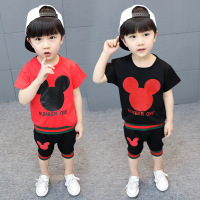 2018夏季男女童运动装短袖卡通7休闲套装2岁宝宝3夏4天5衣服6